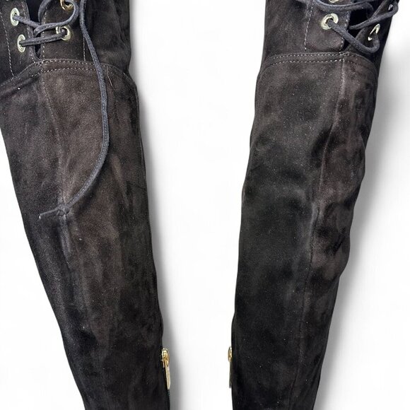 AGL Scarlet Over-The-Knee Suede Leather Boot, EU 38, Black NEW IN BOX - Picture 6 of 16